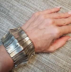 Metal statement bracelet